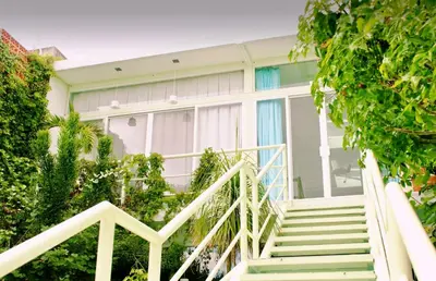 Jardín al aire libre en Casa loft con alberca