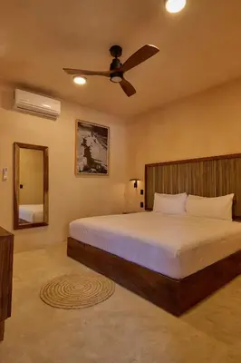 Cama o camas de una habitación en Pan Beach