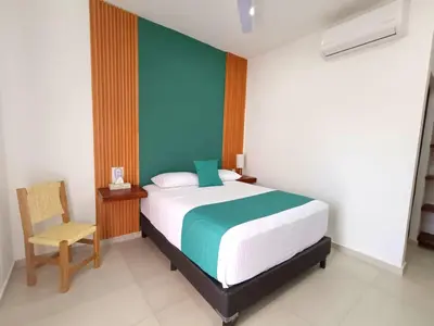 Cama o camas de una habitación en Punta Colibrí