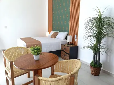 Cama o camas de una habitación en Punta Colibrí