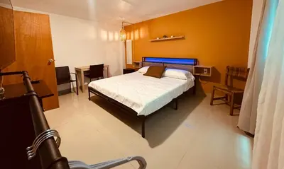 Cama o camas de una habitación en Loft perfecto para foro sol aeropuerto GNP