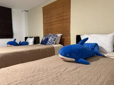 Cama o camas de una habitación en Cerca Foro Sol GNP y Aeropuerto
