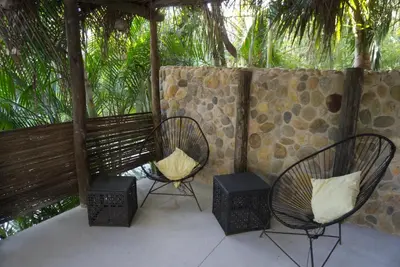 Jardín al aire libre en Casa Tornasol