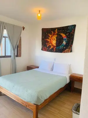 Cama o camas de una habitación en Casa AmaNacer Malinalco