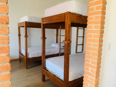 Cama o camas de una habitación en Casa AmaNacer Malinalco