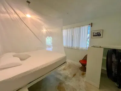 Cama o camas de una habitación en Casa Pauline Beach house habitaciones con acceso directo a playa y alberca