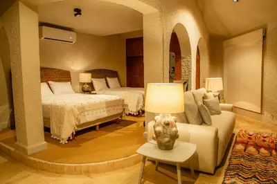 Cama o camas de una habitación en Casa Angelines en Las Brisas Acapulco, con alberca y club de playa
