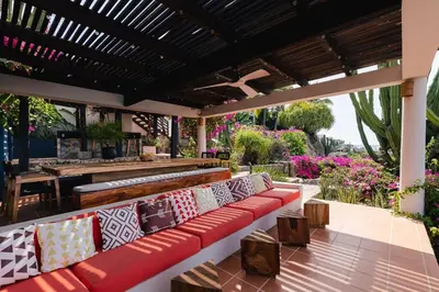 Zona de estar de La Gema Escondida - Puerto's Most Luxurious Villa