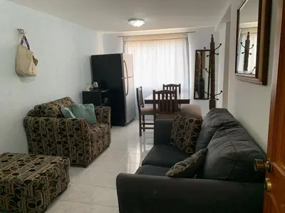 Zona de estar de Casa azul