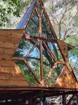 Plano de Romantic and private wooden cabin