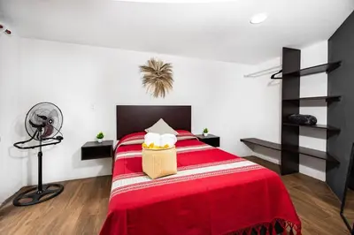 Cama o camas de una habitación en PENT HOUSE de 2 recámaras para 5 o más en el Centro Historico Oaxaca