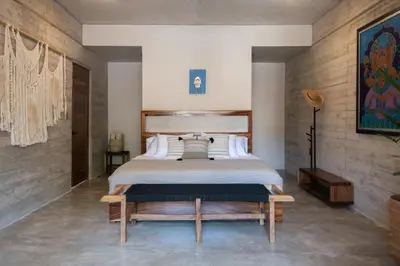 Cama o camas de una habitación en Jiloo Beautiful Retreat in Punta Zicatela 8