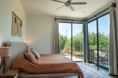 Cama o camas de una habitación en Casa Eva -Ocean View Rooftop, Pool - La Punta