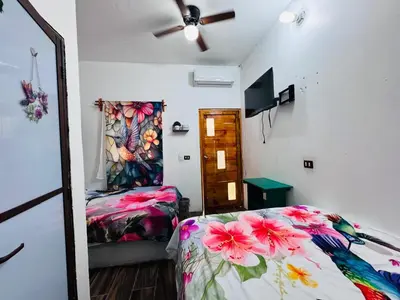 Cama o camas de una habitación en Refugio de las Aves