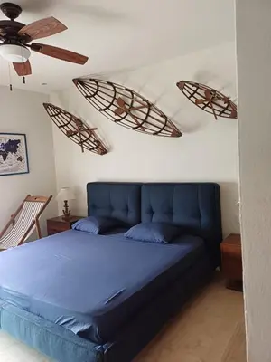 Cama o camas de una habitación en Excellent apartment 100 meters from the beach!
