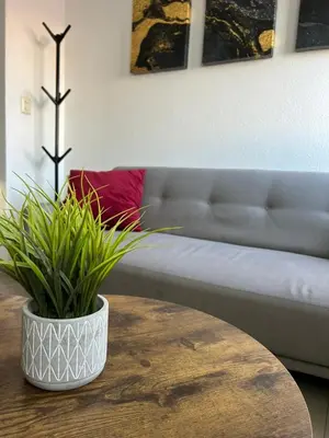 Zona de estar de Cómodo Departamento en San Andrés Cholula