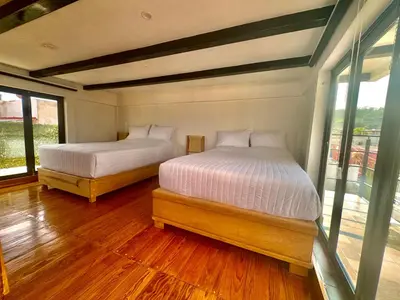 Cama o camas de una habitación en EL MIRADOR, Casa EA Oaxaca, Centro Histórico, Vista a las Montañas