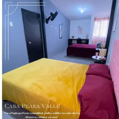 Cama o camas de una habitación en Casa Plaza Valle