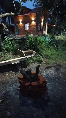 Jardín al aire libre en Cabañas Ticomulco