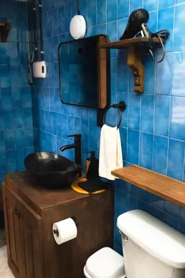 Un baño de Casa Xolotl, un lugar ancestral