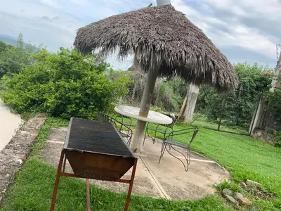 Jardín al aire libre en Casa Fátima