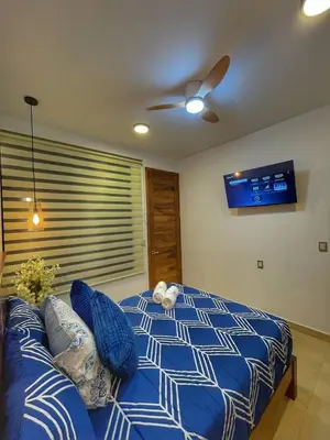 Cama o camas de una habitación en Casa Bonita PXM
