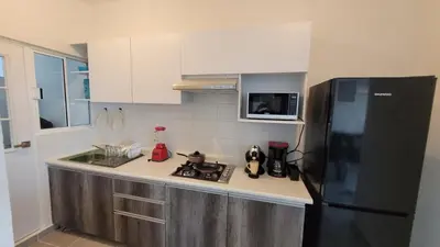 Una cocina o zona de cocina en Paktinemi Diamante Fantastic View Beach Club