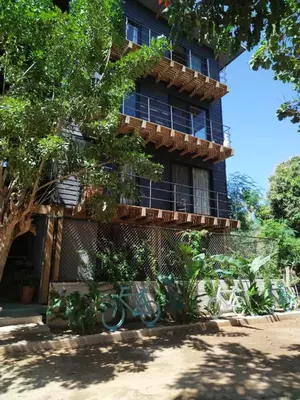 Jardín al aire libre en Suites Puerto Escondido KINEKI