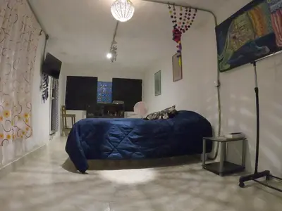 Cama o camas de una habitación en Depto CENTRO Parque Juarez