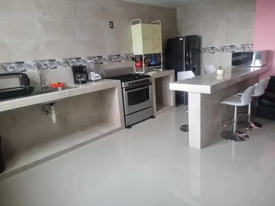 Una cocina o zona de cocina en Hostal K & A