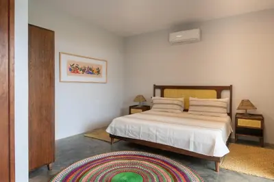 Cama o camas de una habitación en Casa Chandra