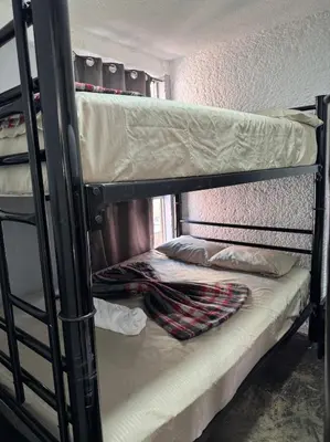 Cama o camas de una habitación en Depa Tláhuac