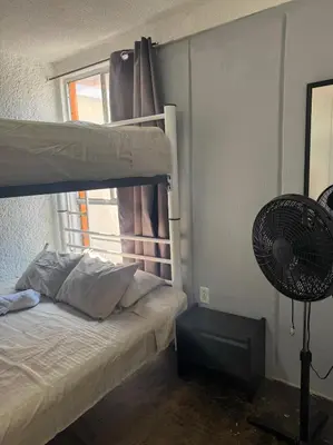 Cama o camas de una habitación en Depa Tláhuac