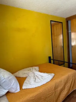 Cama o camas de una habitación en Casa Xochimilco