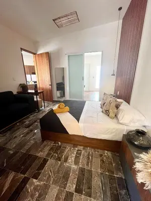 Zona de estar de Casa MachiKouss - Loft acogedor e independiente