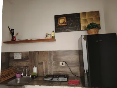 Una cocina o zona de cocina en Cuatro Rumbos Hospedaje