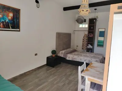 Zona de estar de Cuatro Rumbos Hospedaje