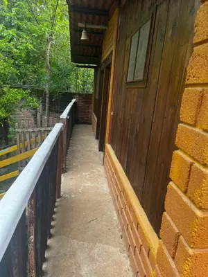 Un balcón o terraza de Cabañas LOS REYES