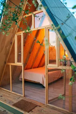 Cama o camas de una habitación en Cabaña privada en Oaxaca