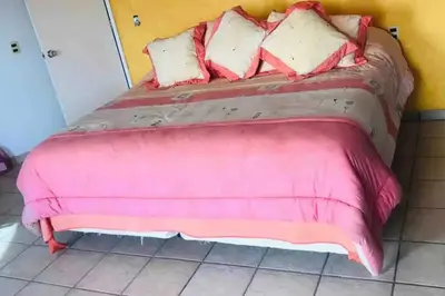 Cama o camas de una habitación en Casa Mandarina