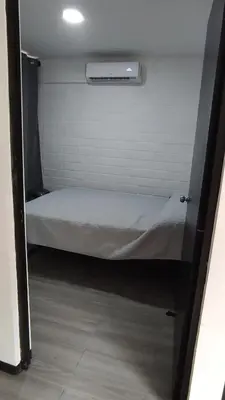 Cama o camas de una habitación en Depa Risalud!