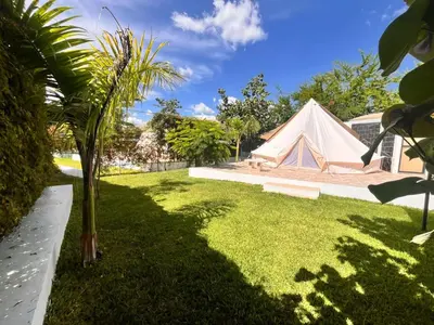 Jardín al aire libre en Glamping Majagua