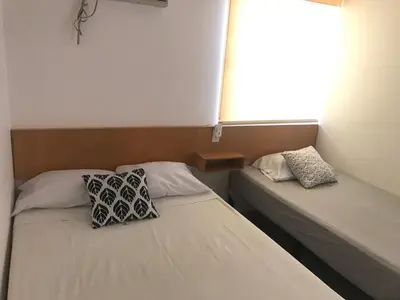 Cama o camas de una habitación en Condominio Familiar-Descanso Tequesquitengo