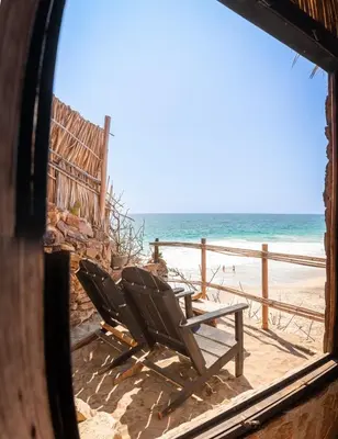 Plano de Oceanfront cabin in Playa Mermejita Mazunte