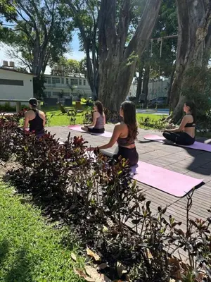Jardín al aire libre en Casa Sta Inés