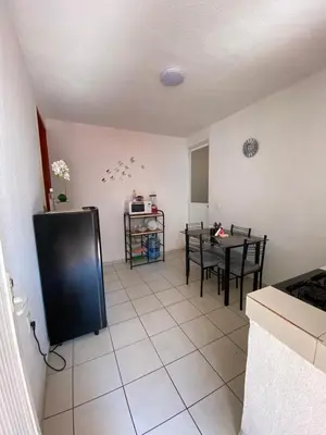 Una cocina o zona de cocina en Pequeño apartamento Aeropuerto CDMX