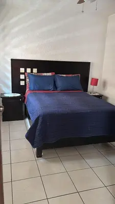 Cama o camas de una habitación en Pequeño apartamento Aeropuerto CDMX