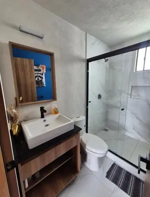 Un baño de Casa Sayil