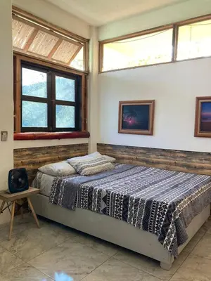 Cama o camas de una habitación en Casa Mazunteña