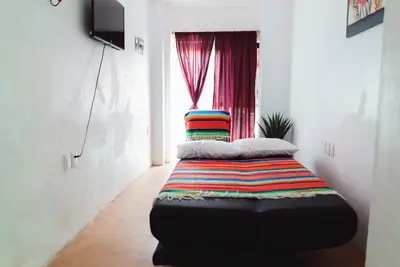 Cama o camas de una habitación en Beatiful aparment in the magical town of Orizaba 5